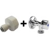 KIT CONEXION 1/2" + GRIFO SIMPLE 1/2M-1/2H DECLORADOR NEVERAS AMERICANAS